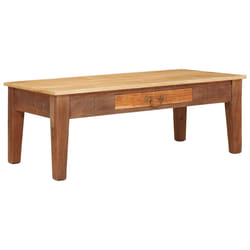Table Basse Marron 110 X 55 X 40 Cm Bois De Mangue Massif Vidaxl
