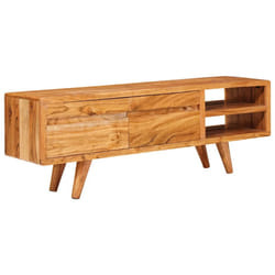 Meuble Tv Marron 110 X 30 X 40 Cm Bois D'Acacia Massif Vidaxl