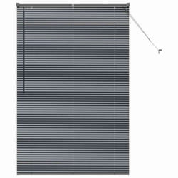 Store De Fenêtre Avec Des Rideaux Manuel Gris Foncé Aluminium Vidaxl