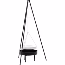 Révolutionne ta façon de cuisiner dehors avec le trépied de cuisson de feu de camp vidaXL. Ce trépied réglable est livré avec ...
