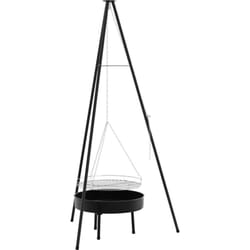 Vidaxl - Trépied de cuisson de feu de camp avec grille et plateau de feu 170 cm