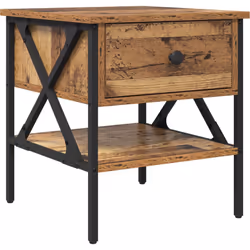 Découvre la table de chevet vidaXL en Bois vieilli, faite pour ajouter style et fonctionnalité à ta chambre. Ce meuble sympa  ...
