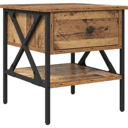 Table de chevet Bois vieilli 40x42x45 cm en bois d'ingénierie Vidaxl