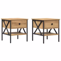 Cette table de chevet au style industriel est un super ajout à votre chambre. Elle offre une manière astucieuse et chic d'org ...
