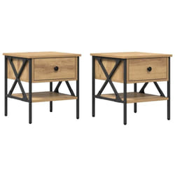 Table de chevet 2 pcs chêne artisanal 40 x 42 x 45 cm Vidaxl