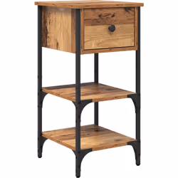 Ajoute un peu de charme rustique à ta chambre avec la Table de Chevet vidaXL. Avec son look en vieux bois, cette table est pa ...