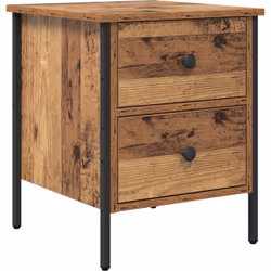 Rends ta chambre encore plus cool avec la table de chevet vidaXL, alliant praticité et style. Ce chevet a une finition rustiq ...