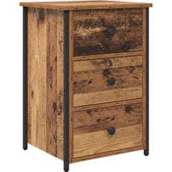 Table en vieux bois Vieux bois mdf, Panneau de particules, Métal Vidaxl