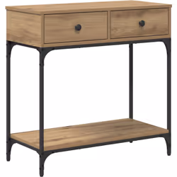 Illumine ton espace de vie avec la table console vidaXL en chêne artisan. Elle mélange utilité et design moderne. Cette table ...