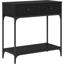 Table console Chêne noir 75x34.5x75 cm Bois d'ingénierie vidaXL