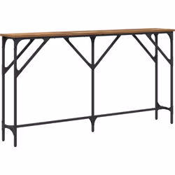 Donnez du style à votre espace avec la Table de Console vidaXL Bois Vieilli, un super mélange de look et de praticité. Avec s ...