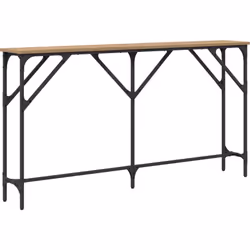 Découvre la table console vidaXL en chêne. Élégante et pratique, elle embellit tes espaces de vie. La table a un dessus lisse ...