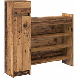 Vidaxl - Meuble à chaussures avec tiroir Bois ancien 100.5 x 28 x 100 cm