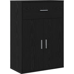 Buffet avec tiroir Chêne noir 79 x 38 x 80 cm Bois d'ingénierie Vidaxl