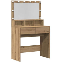 Table de Toilette chêne artisanal 80 x 41 x 134.5 cm vidaXL
