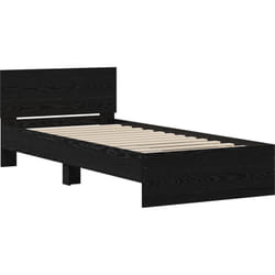 Vidaxl - Cadre de lit avec tête de lit Chêne noir 90x200 cm Bois d'ingénierie