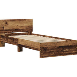 Vidaxl - Cadre de lit sans matelas avec tête de lit en bois ancien 90x190 cm