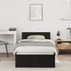 vidaXL Cadre de lit chêne noir 90x190 cm bois dingénierie 871659