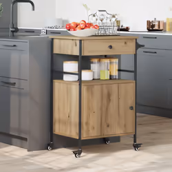 Ce chariot de cuisine est à la fois stylé et pratique, le combo parfait pour ta cuisine ou salle à manger. Avec sa finition e ...