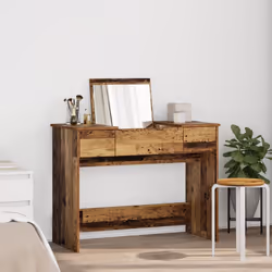 Cette table de maquillage avec miroir est un essentiel dans n'importe quelle chambre, alliant fonction et style. Son look rus ...