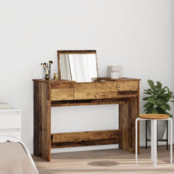 Table de Maquillage avec Miroir Bois Vieilli 100x45x76 cm Vidaxl