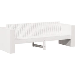 Vidaxl - Canapé de jardin 3 places Blanc Bois Moyen Durable