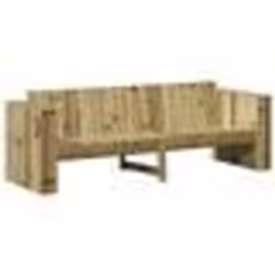 vidaXL Canapé de jardin 3 places 185.5x60x62 cm en bois traité