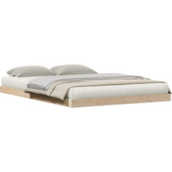 Vidaxl - Cadre de lit au sol 140x210 cm en bois massif de pin