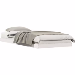 Ce lit en bois blanc minimaliste est le parfait exemple d'élégance simple, mélangeant style et praticité pour n'importe quell ...