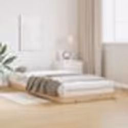 Cadre de Lit au Sol vidaXL Blanc 100x220 cm Bois Massif Pin 869750