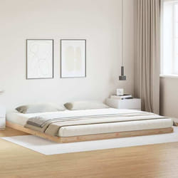 vidaXL Cadre de lit surélevé Naturel 180 x 220 cm Pin massif 869756