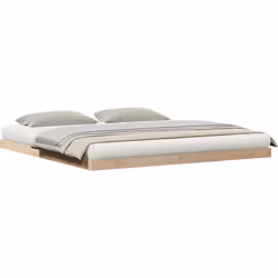 Ce cadre de lit en pin massif est tout simple et stylé, fait pour ceux qui aiment le mobilier minimaliste. Sa forme rectangul ...