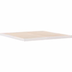 Ce cadre de lit rectangulaire blanc est idéal pour les adultes qui cherchent une solution de sommeil à la fois stylée et prat ...
