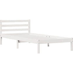 Vidaxl - Cadre de lit avec tête de lit Blanche 90x210 cm en bois de pin massif