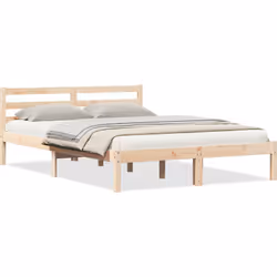 Ce grand cadre de lit en bois de pin massif allie style et praticité, apportant une touche chic à n'importe quelle chambre. S ...