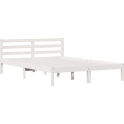 Vidaxl - Cadre de Lit avec Tête de Lit Blanc 160x220 cm Bois Massif de Pin