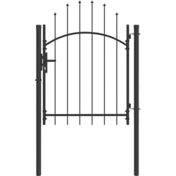Porte de Jardin, Portail de clôture Gris 100 x 100 cm Acier vidaXL