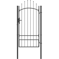 Vidaxl - Porte de Jardin avec verrouillage Gris 100 x 200 cm Acier