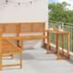 vidaXL Ensemble de dining de jardin en bois d'acacia 4 pièces