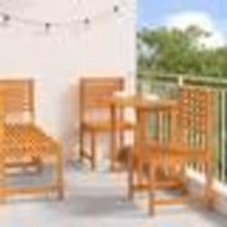 Ensemble de jardin 5 pièces en bois d'acacia