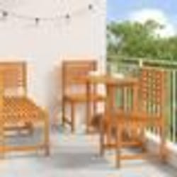 Ensemble de jardin 5 pièces en bois d'acacia