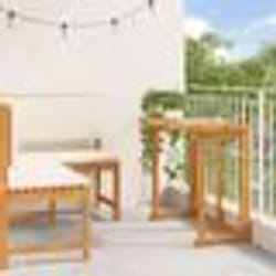 vidaXL Set de jardin de 2 pièces avec coussins en acacia