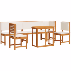 Cette table à manger rustique en bois d'acacia massif est parfaite pour mettre en valeur votre ambiance extérieure tout en of ...