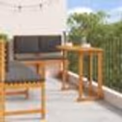 Ensemble de jardin 5 pièces vidaXL avec coussins en acacia massif