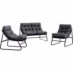 Cet ensemble de banc de jardin extérieur mixe style et confort, parfait pour égayer ton espace extérieur. Avec deux chaises a ...