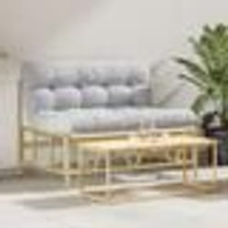 vidaXL Banc de jardin avec coussin 110x80x71 cm en acier
