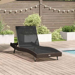 Vidaxl - Chaise Longue 70 X 197 X 82 Cm Rattan Synthétique, Métal