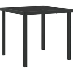 Vidaxl - Table de jardin Noir 80x80x73 cm en Verre Trempé