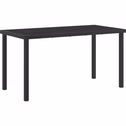 Cette table à manger rectangulaire de patio est parfaite pour améliorer ton expérience de repas en extérieur, apportant une t ...
