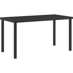Vidaxl - Table de jardin noire 140x80x73 cm en verre trempé